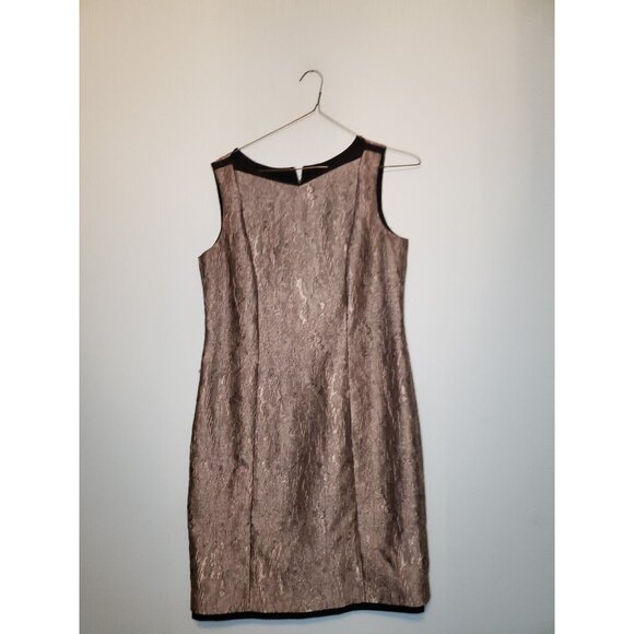 ANTONIO MELANI Dresses & Skirts - Antonio Melani Womens Sz 10 Dress Sleeveless Gold Shimmer Back Zip Pencil Style